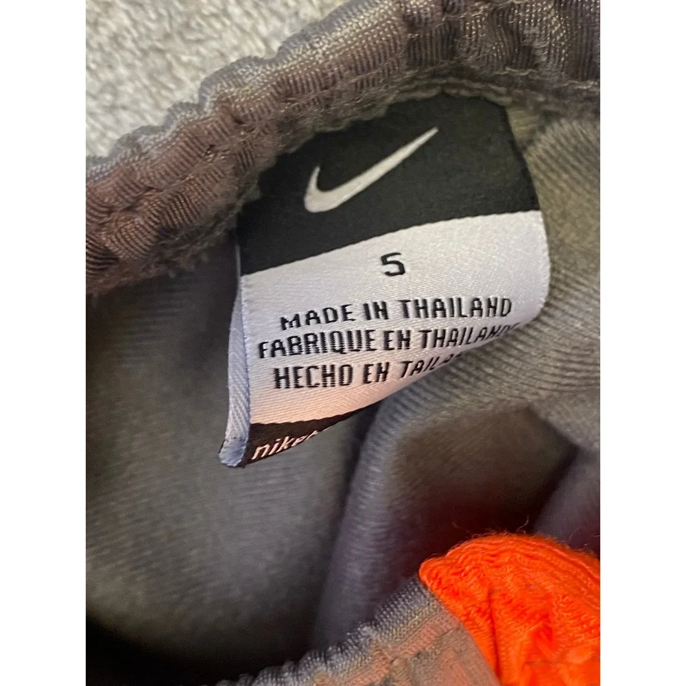Nike Boys Gray Orange Stripe Active Track Pants Joggers Size 5